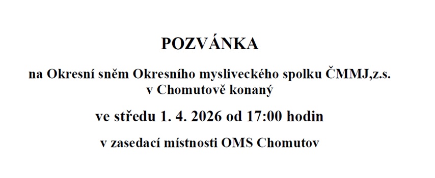 OKRESNÍ SNĚM OMS Chomutov 1.4.2026